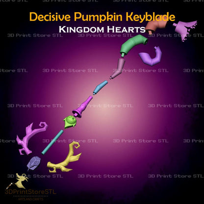 Decisive Pumpkin Keyblade Cosplay Kingdom Hearts 3D Print Model STL File 3DPrintStoreSTL