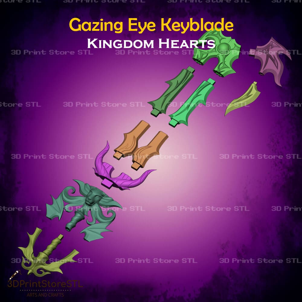 Gazing Eye Keyblade Cosplay Kingdom Hearts 3D Print Model STL File 3DPrintStoreSTL