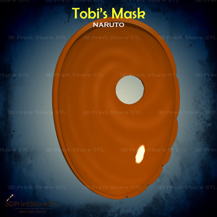 Tobi Mask Cosplay Naruto Shippuden 3D Print Model STL File 3DPrintStoreSTL