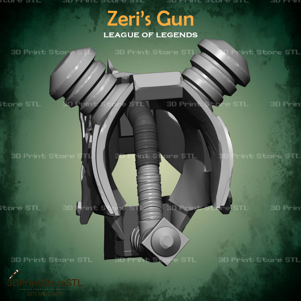 Zeri Gun Cosplay League of Legends 3D Print Model STL File 3DPrintStoreSTL