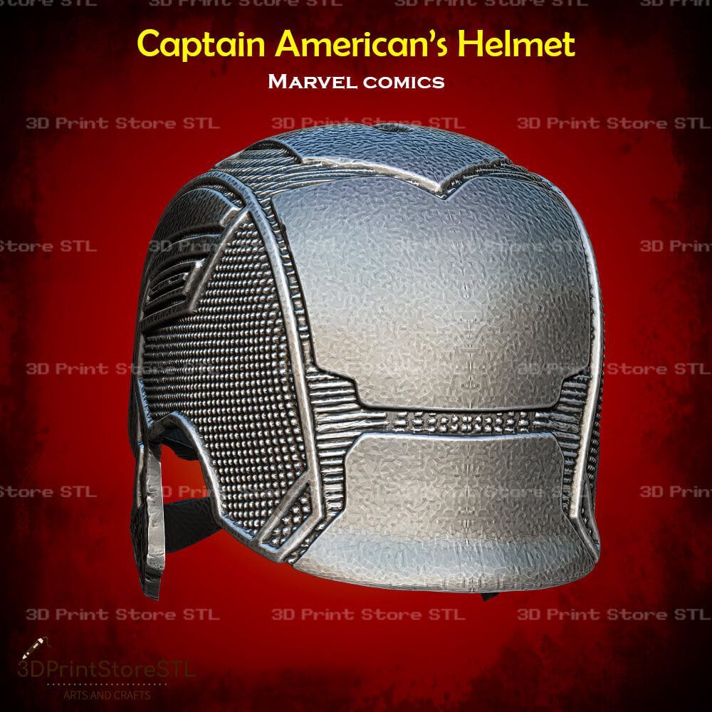 Captain American Helmet Cosplay Marvel Comics 3D Print Model STL File 3DPrintStoreSTL