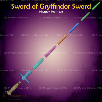 Sword Of Gryffindor Cosplay Harry Potter 3D Print Model STL File 3DPrintStoreSTL