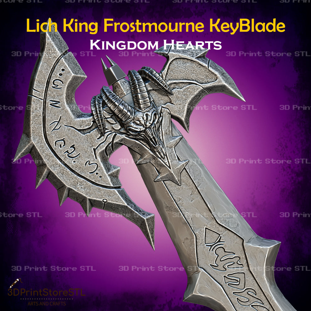 Lich King Frostmourne Key Blade Cosplay Kingdom Hearts 3D Print Model STL File 3DPrintStoreSTL