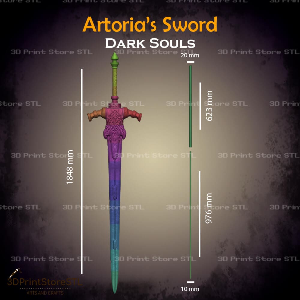 Artorias Sword Cosplay Dark Souls 3D Print Model STL File 3DPrintStoreSTL