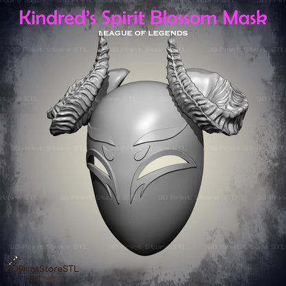 Kindred Mask Spirit Blossom Skin Cosplay League of Legends 3D Print Model STL File 3DPrintStoreSTL