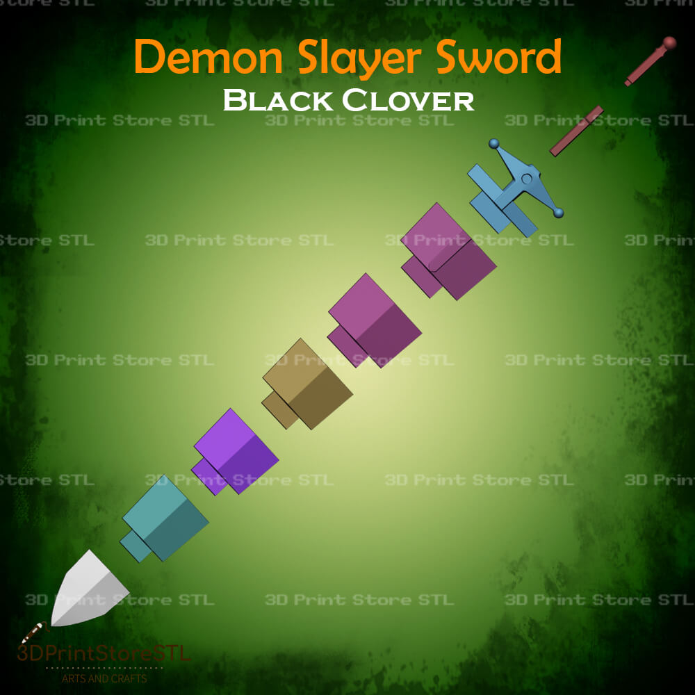 Demon Slayer Sword Cosplay Black Clover 3D Print Model STL File 3DPrintStoreSTL