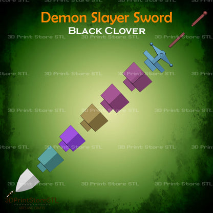 Demon Slayer Sword Cosplay Black Clover 3D Print Model STL File 3DPrintStoreSTL