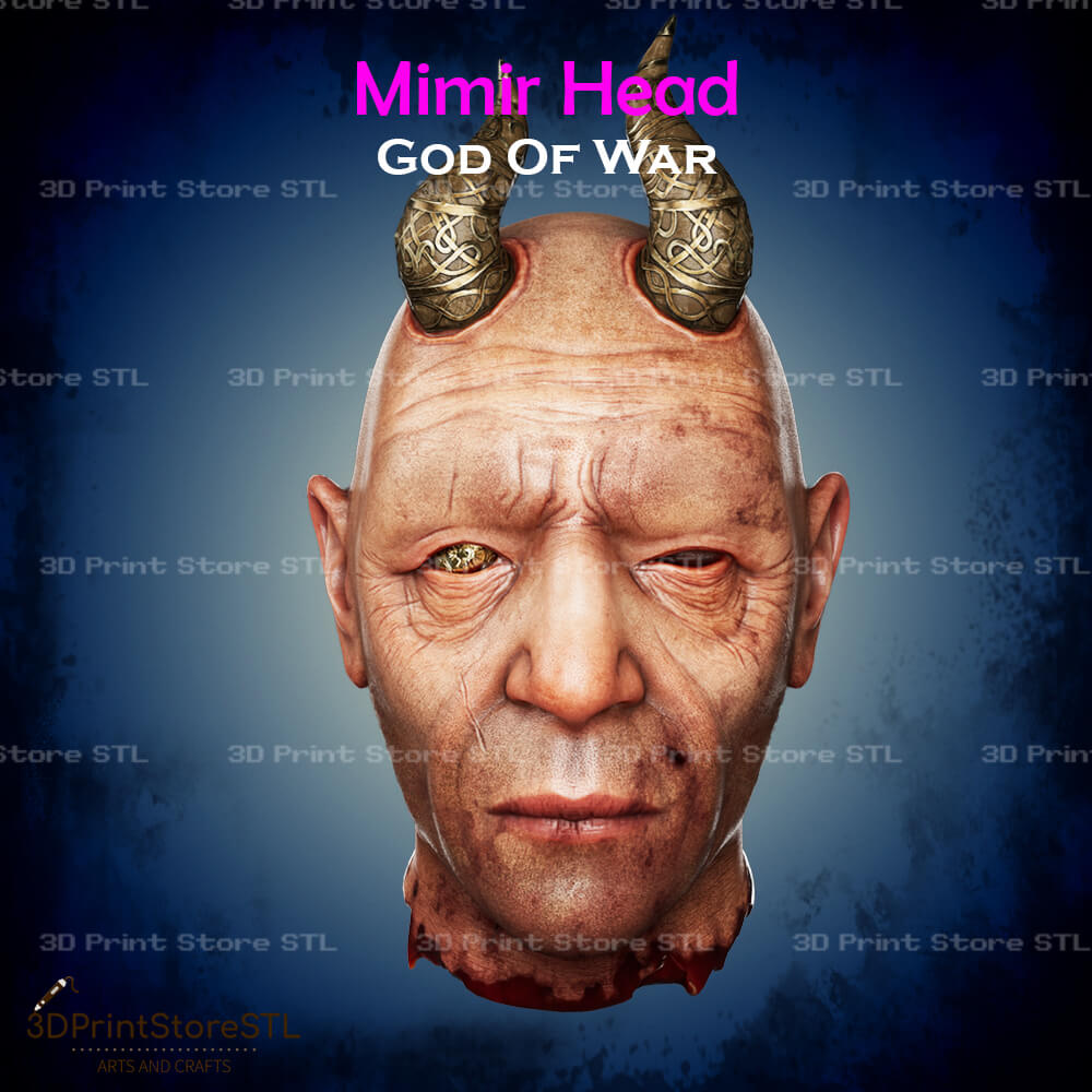 Mimir Head Cosplay God of War 3D Print Model STL File 3DPrintStoreSTL