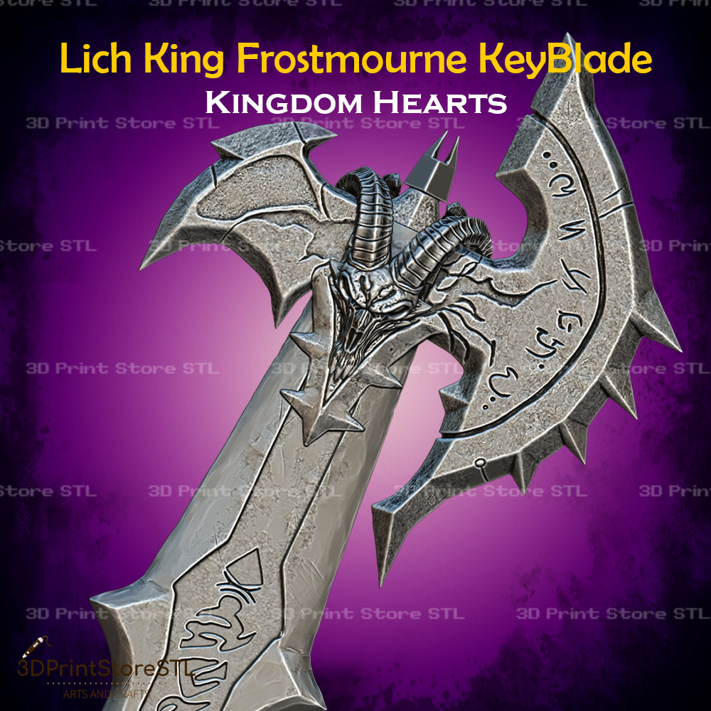 Lich King Frostmourne Key Blade Cosplay Kingdom Hearts 3D Print Model STL File 3DPrintStoreSTL