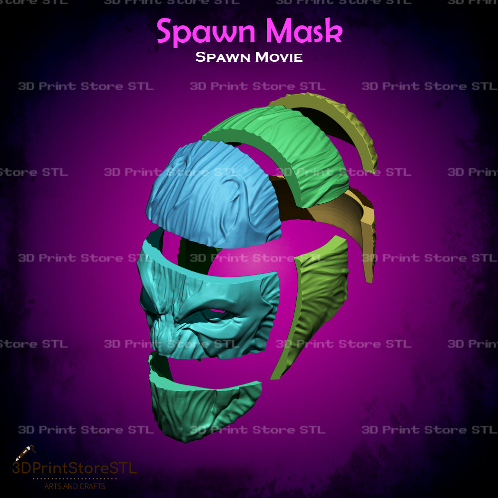 Spawn Mask Cosplay Spawn Movie 3D Print Model STL File 3DPrintStoreSTL