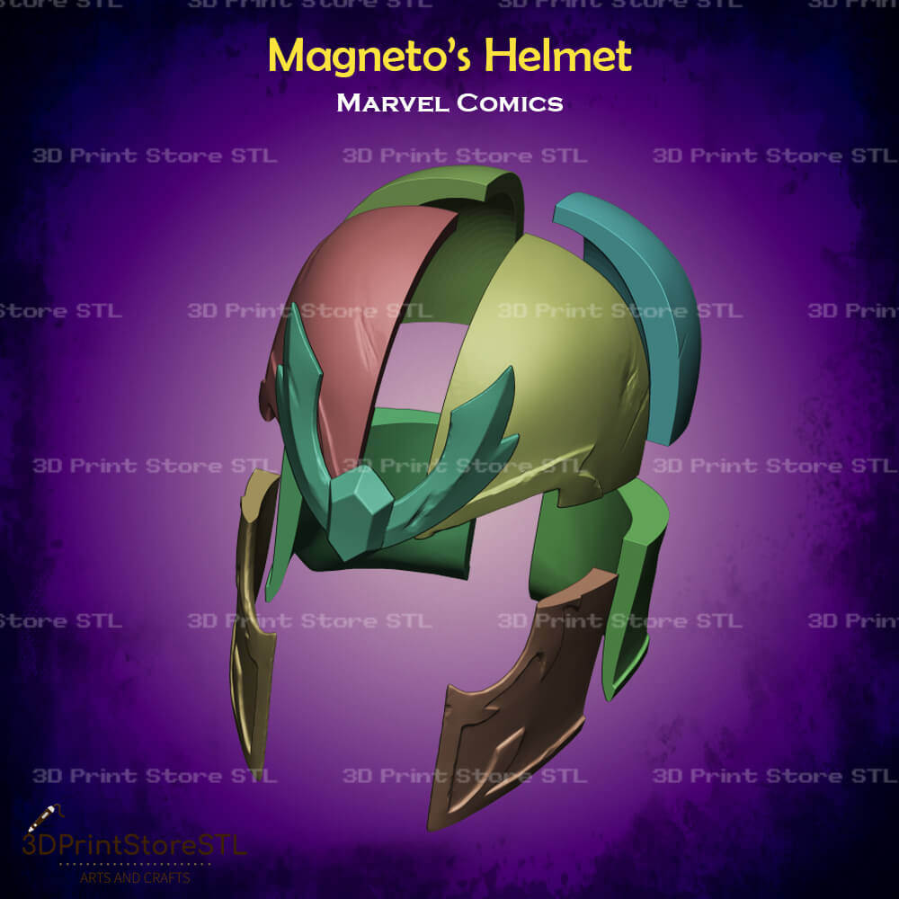 Magneto Helmet Cosplay Marvel Comics 3D Print Model STL File 3DPrintStoreSTL