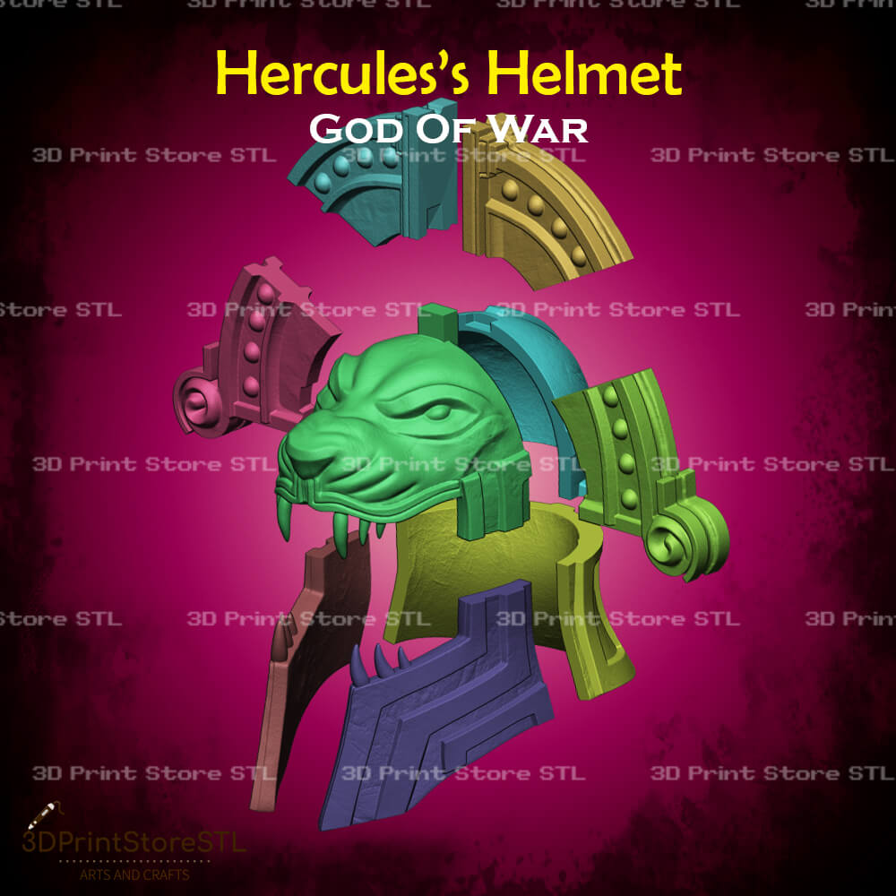 Hercules Helmet Cosplay God Of War 3D Print Model STL File 3DPrintStoreSTL