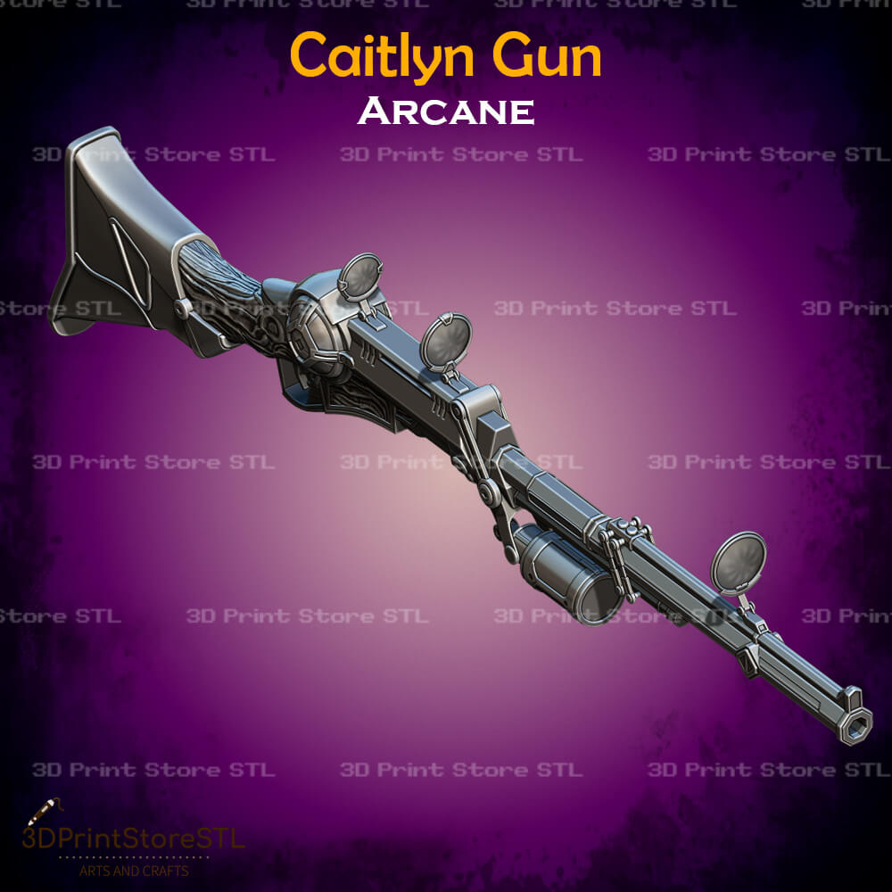 Caitlyn Gun Cosplay Arcane 3D Print Model STL File 3DPrintStoreSTL