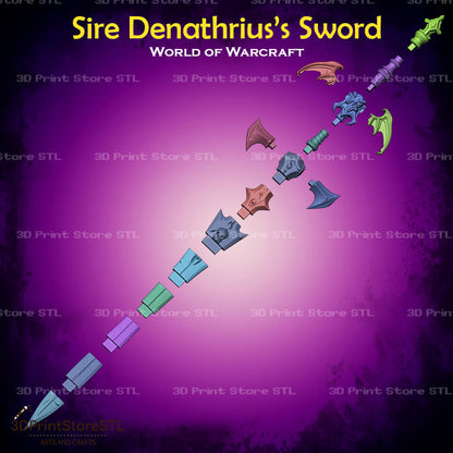 Sire Denathrius Sword Cosplay World Of Warcraft 3D Print Model STL File 3DPrintStoreSTL