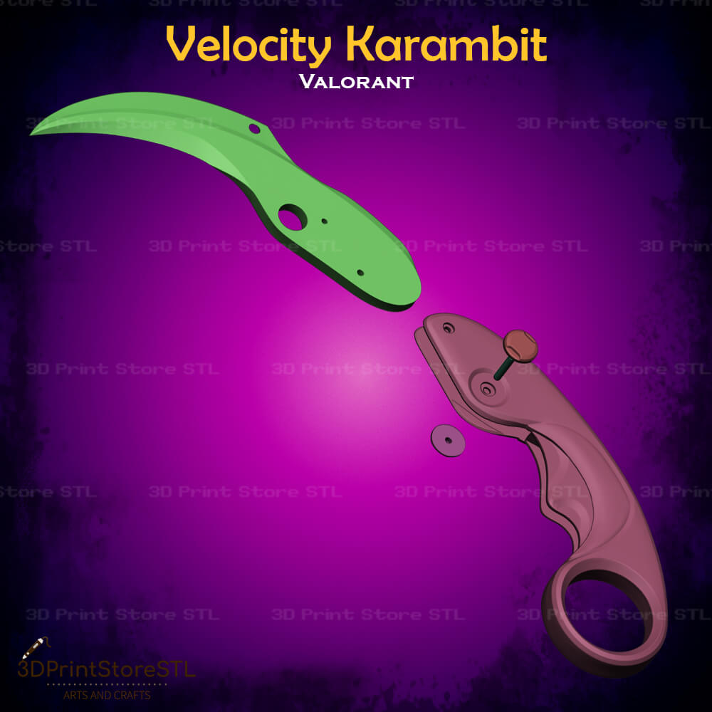 Velocity Karambit Cosplay 3D Print Model STL File 3DPrintStoreSTL