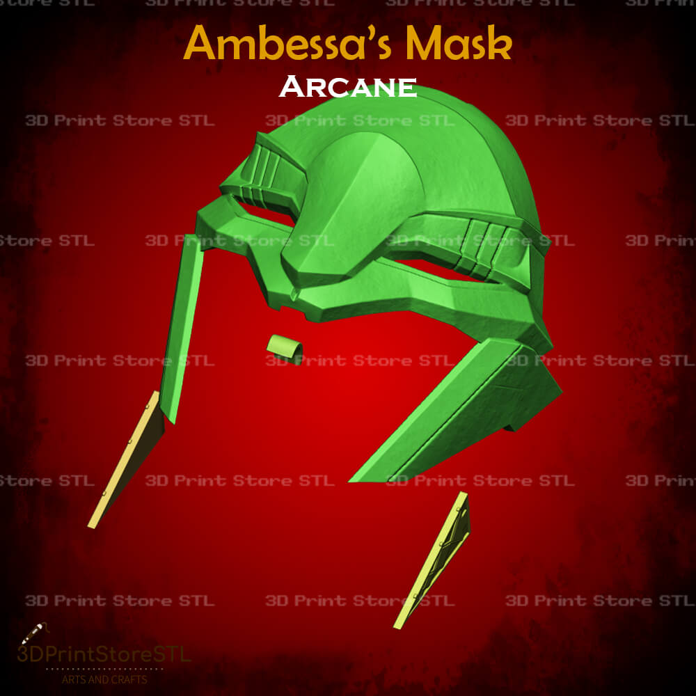 Ambessa Mask Cosplay Arcane 3D Print Model STL File 3DPrintStoreSTL