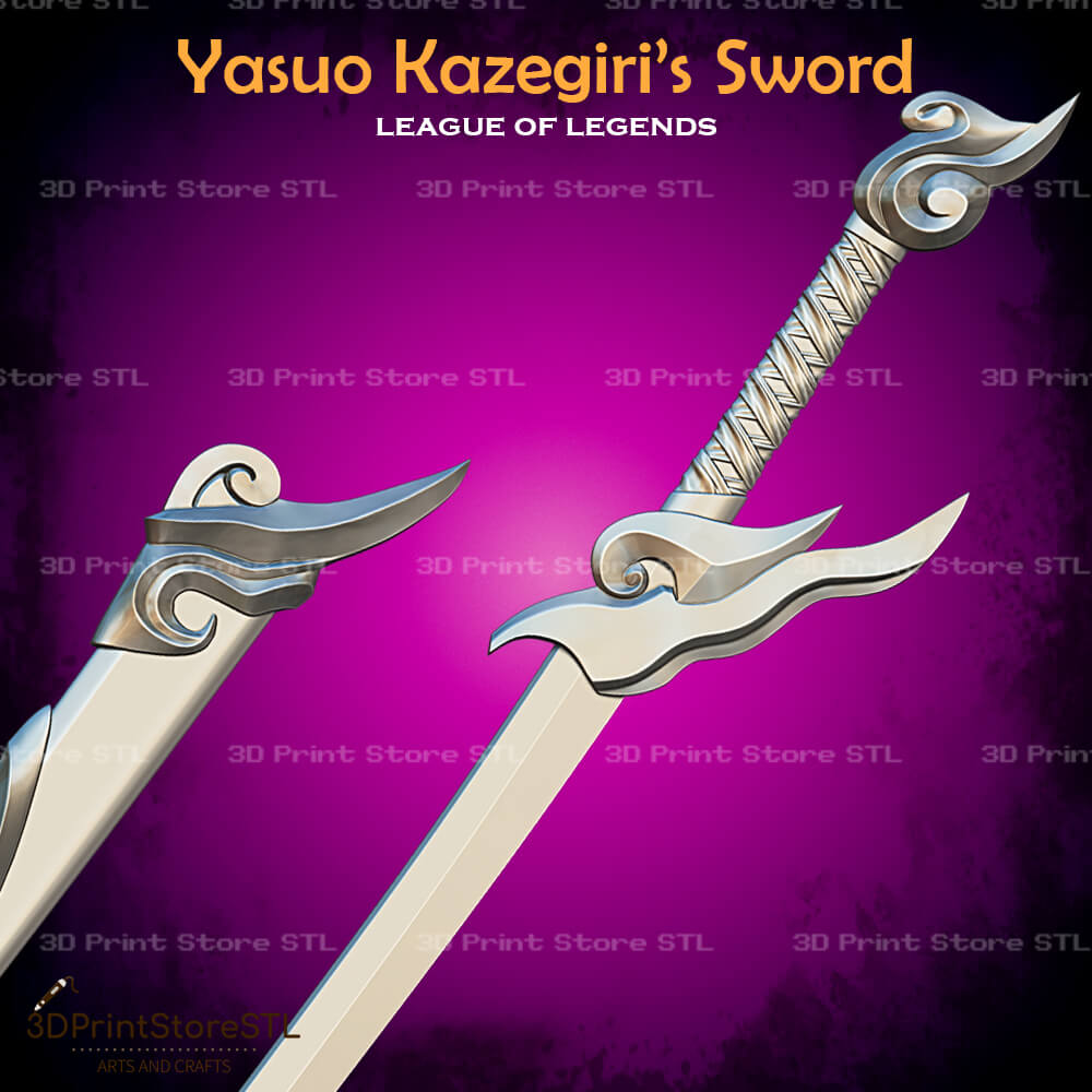 Yasuo Kazegiri Sword Cosplay League of Legends 3D Print Model STL File 3DPrintStoreSTL