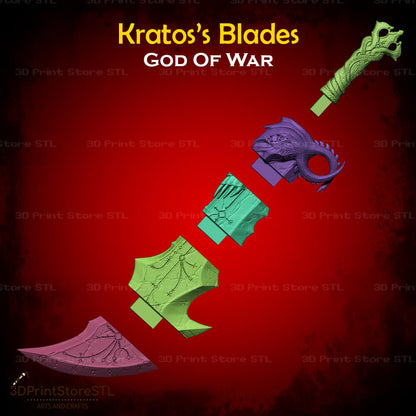 Blades Of Chaos Cosplay God Of War 3D Print Model STL File 3DPrintStoreSTL