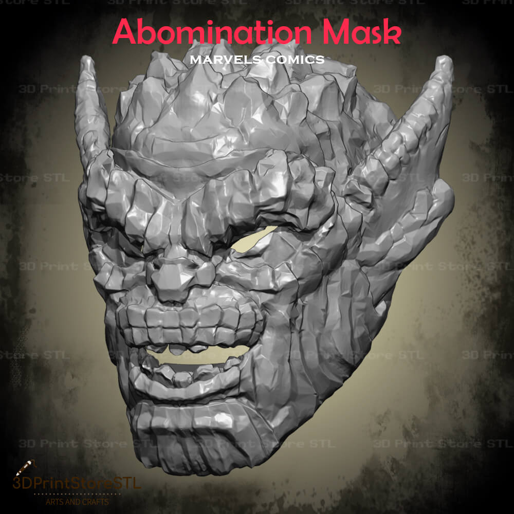 Abomination Mask Cosplay Marvel Comics 3D Print Model STL File 3DPrintStoreSTL