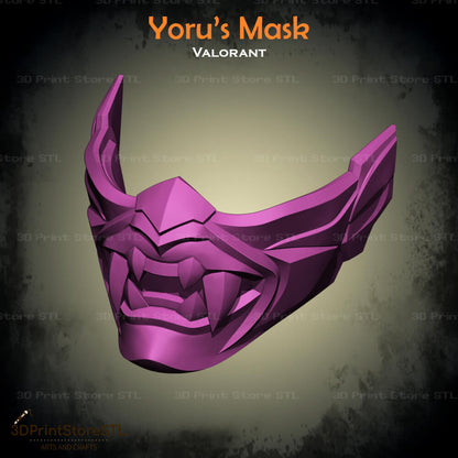 Valorant Yoru Mask Cosplay 3D Print Model STL File 3DPrintStoreSTL