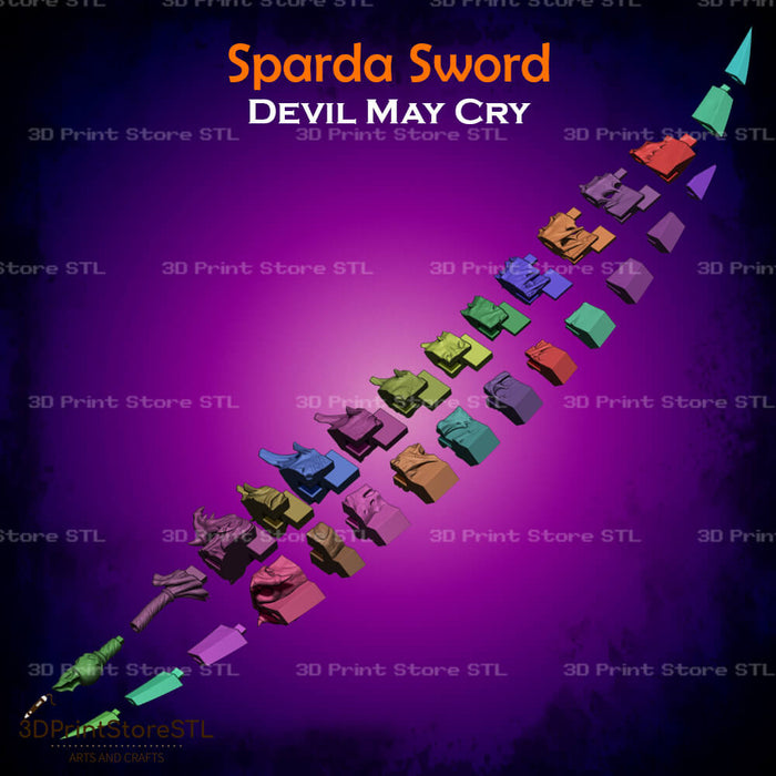 Sparda Sword Cosplay Devil May Cry 3D Print Model STL File 3DPrintStoreSTL