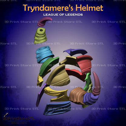 Tryndamere Helmet Cosplay League of Legends 3D Print Model STL File 3DPrintStoreSTL