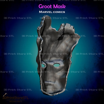 Groot Mask Cosplay Marvel Comics 3D Print Model STL File 3DPrintStoreSTL