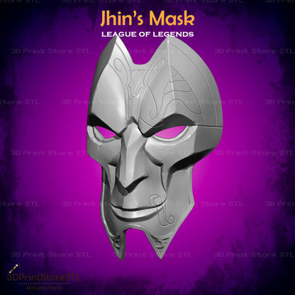 Jhin Mask Cosplay League Of Legends 3D Print Model STL File 3DPrintStoreSTL