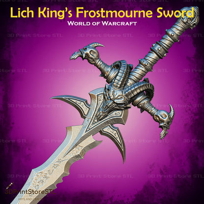 Lich King Frostmourne Cosplay World Of Warcraft 3D Print Model STL File 3DPrintStoreSTL