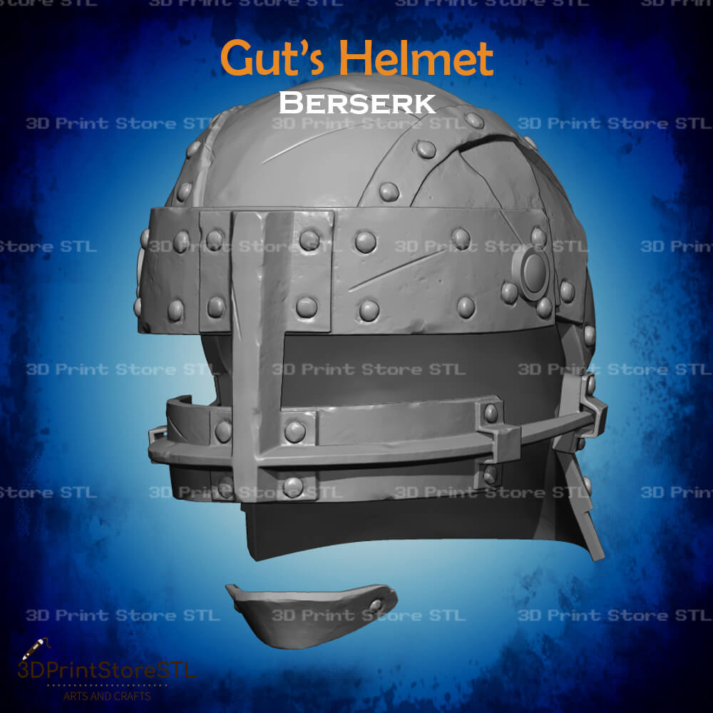 Guts Helmet Cosplay Berserk 3D Print Model STL File 3DPrintStoreSTL