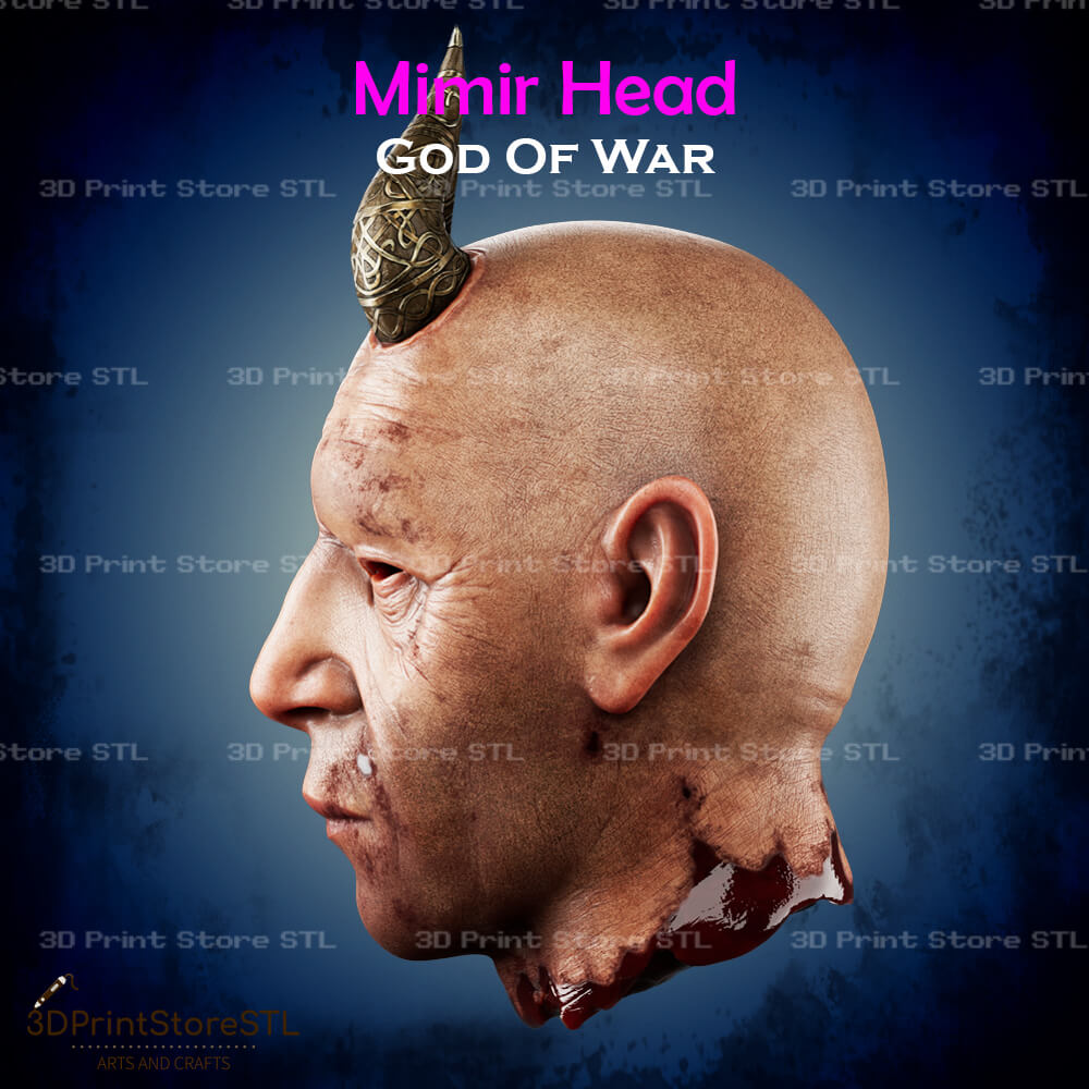 Mimir Head Cosplay God of War 3D Print Model STL File 3DPrintStoreSTL