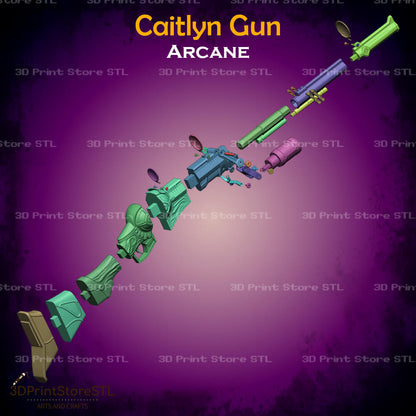 Caitlyn Gun Cosplay Arcane 3D Print Model STL File 3DPrintStoreSTL