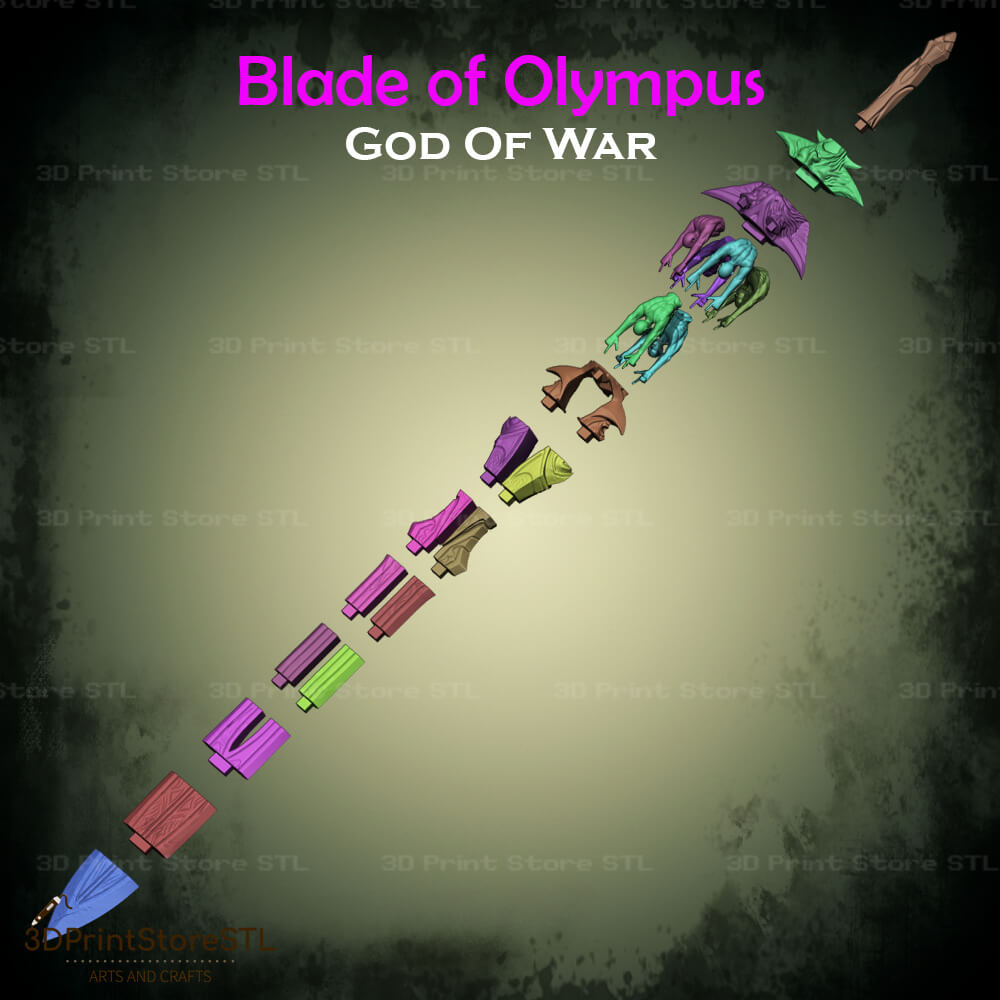 Blade Of Olympus Cosplay God of War 3D Print Model STL File 3DPrintStoreSTL