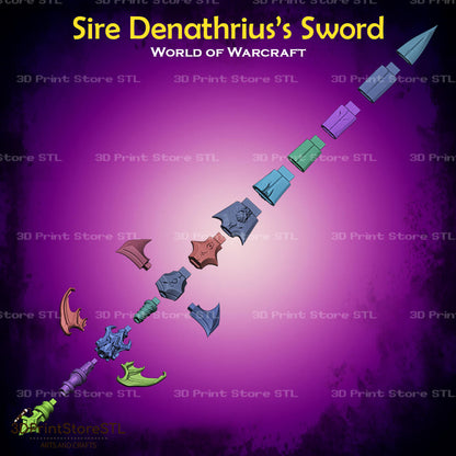 Sire Denathrius Sword Cosplay World Of Warcraft 3D Print Model STL File 3DPrintStoreSTL