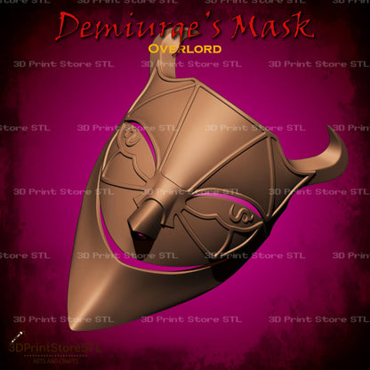 Demiurge Mask Cosplay Overlord 3D Print Model STL File 3DPrintStoreSTL