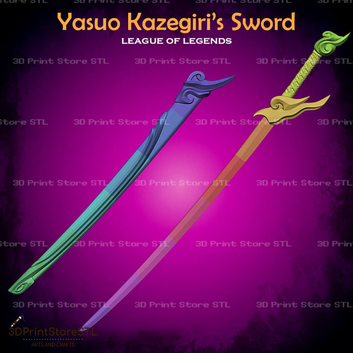 Yasuo Kazegiri Sword Cosplay League of Legends 3D Print Model STL File 3DPrintStoreSTL