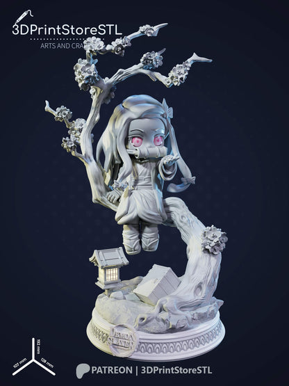 NeZuKo Chibi From Demon Slayer 3D Print Model STL File 3DPrintStoreSTL