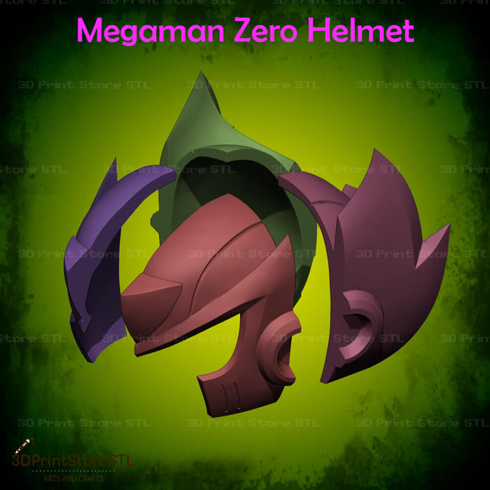 Megaman Zero Helmet Cosplay Megaman Zero 3D Print Model STL File 3DPrintStoreSTL