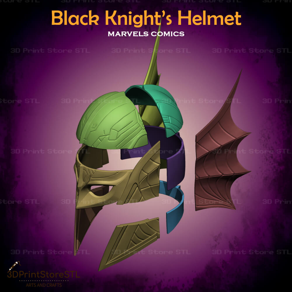 Black Knight Helmet Cosplay Marvel Comics 3D Print Model STL File + Taxes 3DPrintStoreSTL