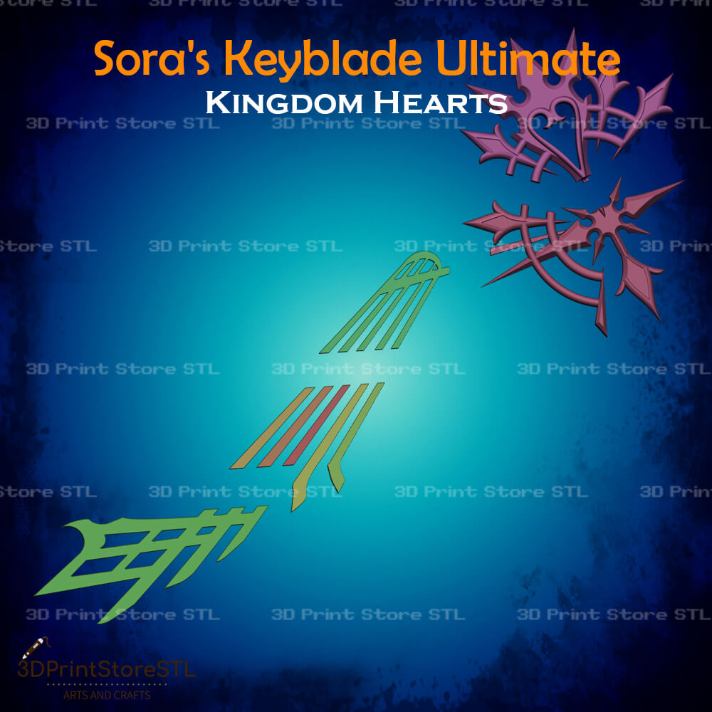 Sora Key Blade Ultima Cosplay Kingdom Hearts 3D Print Model STL File 3DPrintStoreSTL