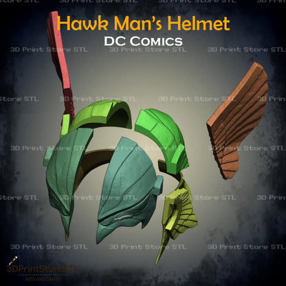 Hawkman Helmet Cosplay DC Comics 3D Print Model STL File 3DPrintStoreSTL