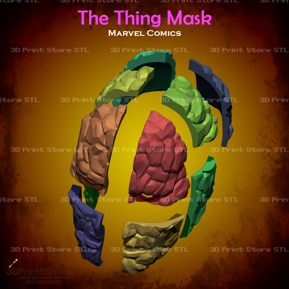 The Thing Mask Cosplay Marvel Comics 3D Print Model STL File 3DPrintStoreSTL