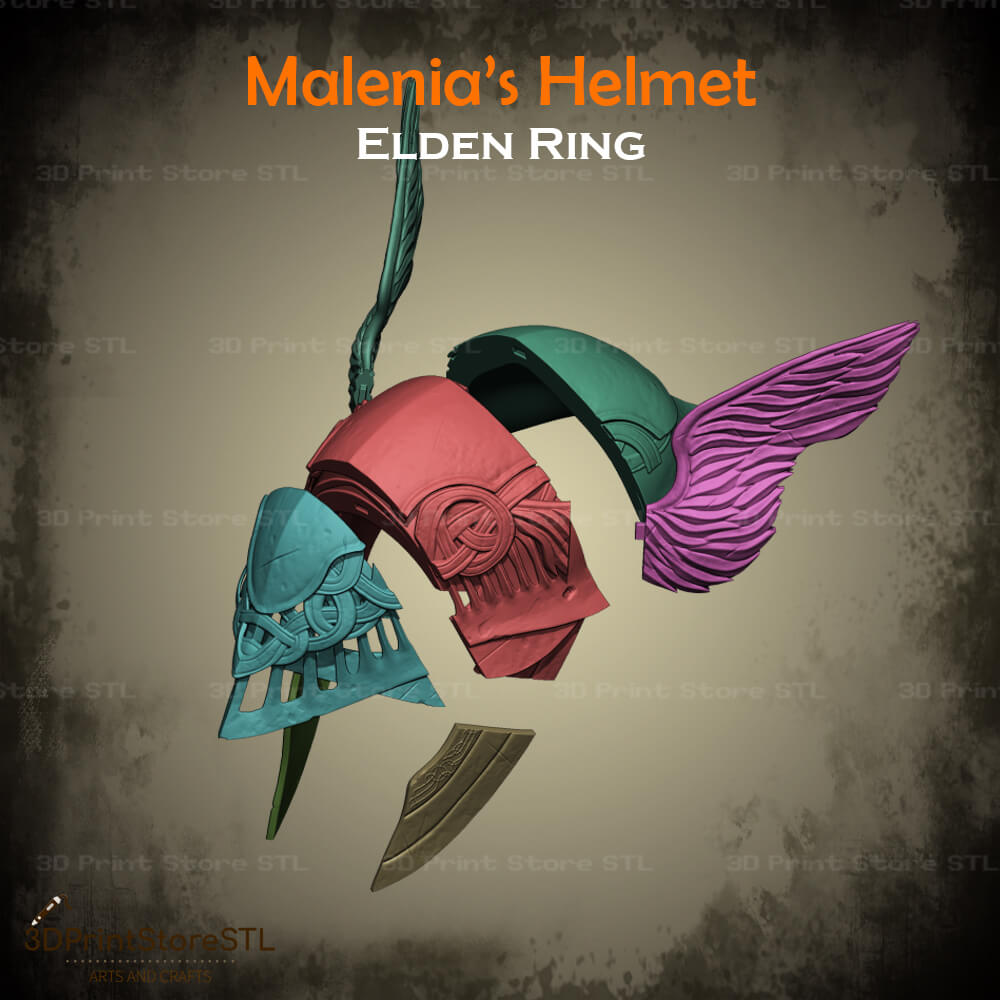 Malenia Helmet Cosplay Elden Ring 3D Print Model STL File 3DPrintStoreSTL