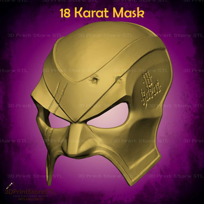 18 Karat Mask Cosplay 3D Print Model STL File 3DPrintStoreSTL