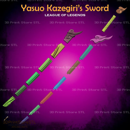 Yasuo Kazegiri Sword Cosplay League of Legends 3D Print Model STL File 3DPrintStoreSTL