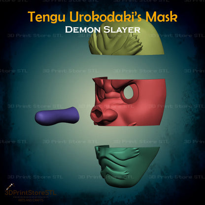 Sakonji Urokodaki Mask Cosplay Demon Slayer 3D Print Model STL File 3DPrintStoreSTL