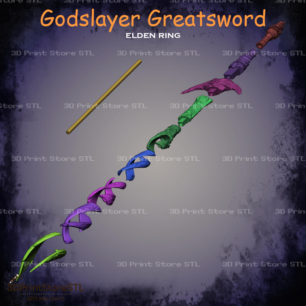 Godslayer Greatsword Cosplay Elden Ring 3D Print Model STL File 3DPrintStoreSTL