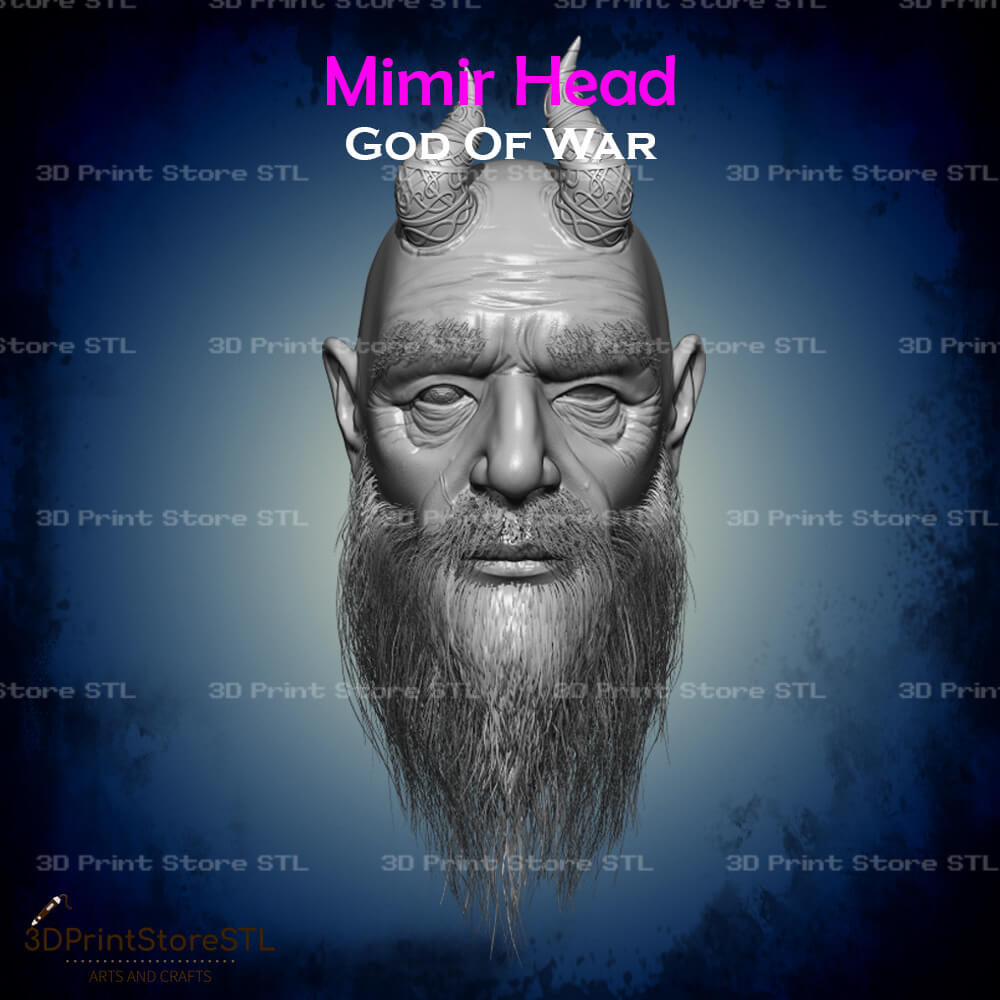 Mimir Head Cosplay God of War 3D Print Model STL File 3DPrintStoreSTL