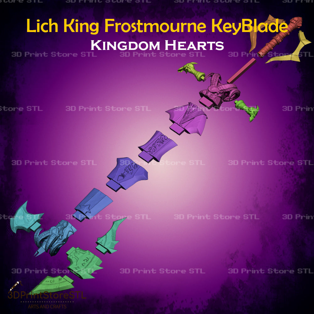 Lich King Frostmourne Key Blade Cosplay Kingdom Hearts 3D Print Model STL File 3DPrintStoreSTL