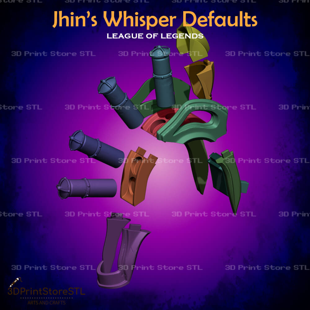 Jhin High Noon Whisper Cosplay League of Legends 3D Print Model STL File 3DPrintStoreSTL